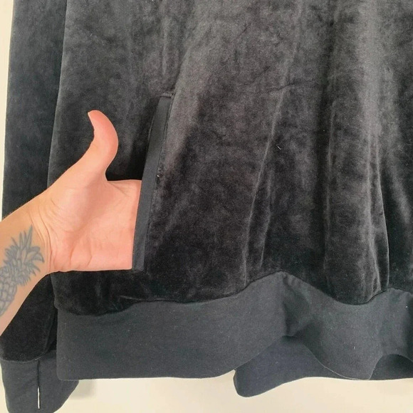 Champion Jacket Women’s Large Black Plush 1/4 Zip Pullover Long Sleeve - Picture 3 of 8